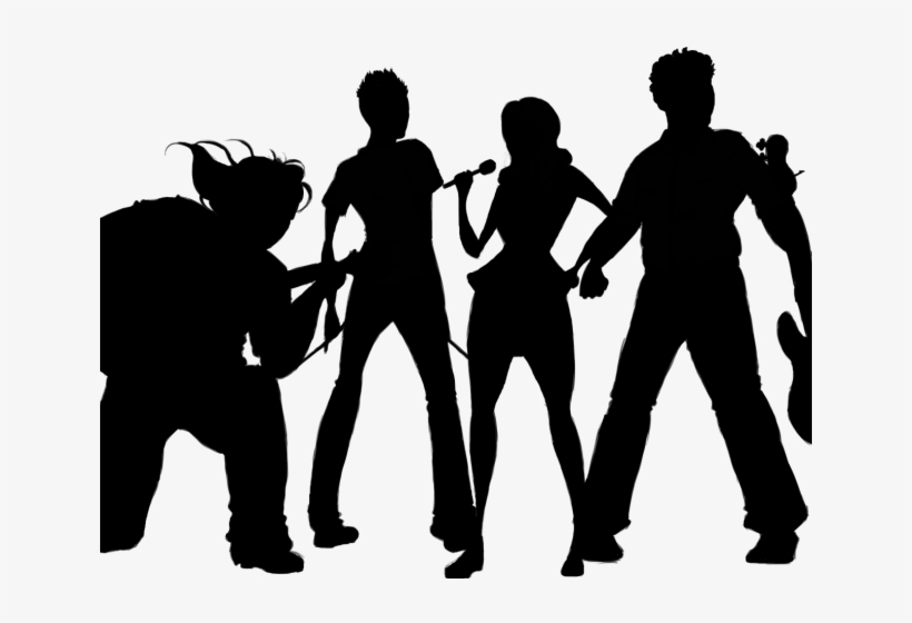 Rock Band Silhouette Clipart
