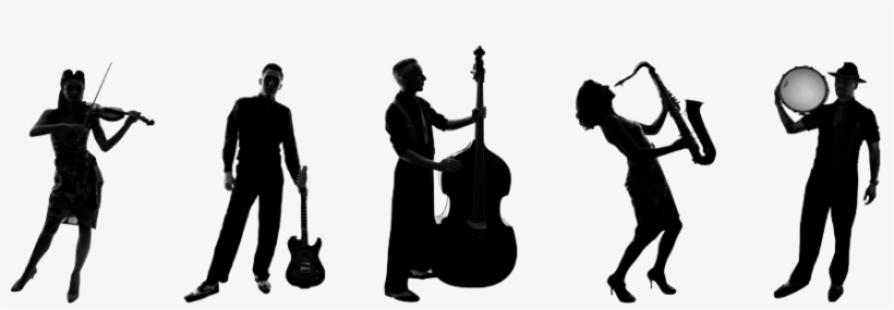 Full Band Silh - Musical Ensemble, transparent png download