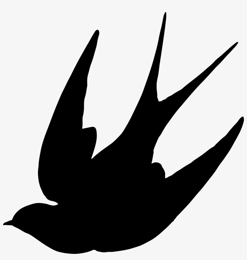 Barn Swallow Bird Silhouette Drawing - Swallow Silhouette Png, transparent png download