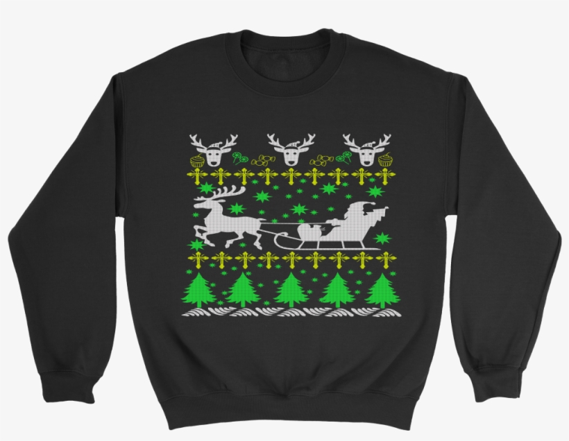 Santa Silhouette Funny Ugly Unisex Christmas Sweatshirt - Buffalo New York Polish Pride Shirt, transparent png download