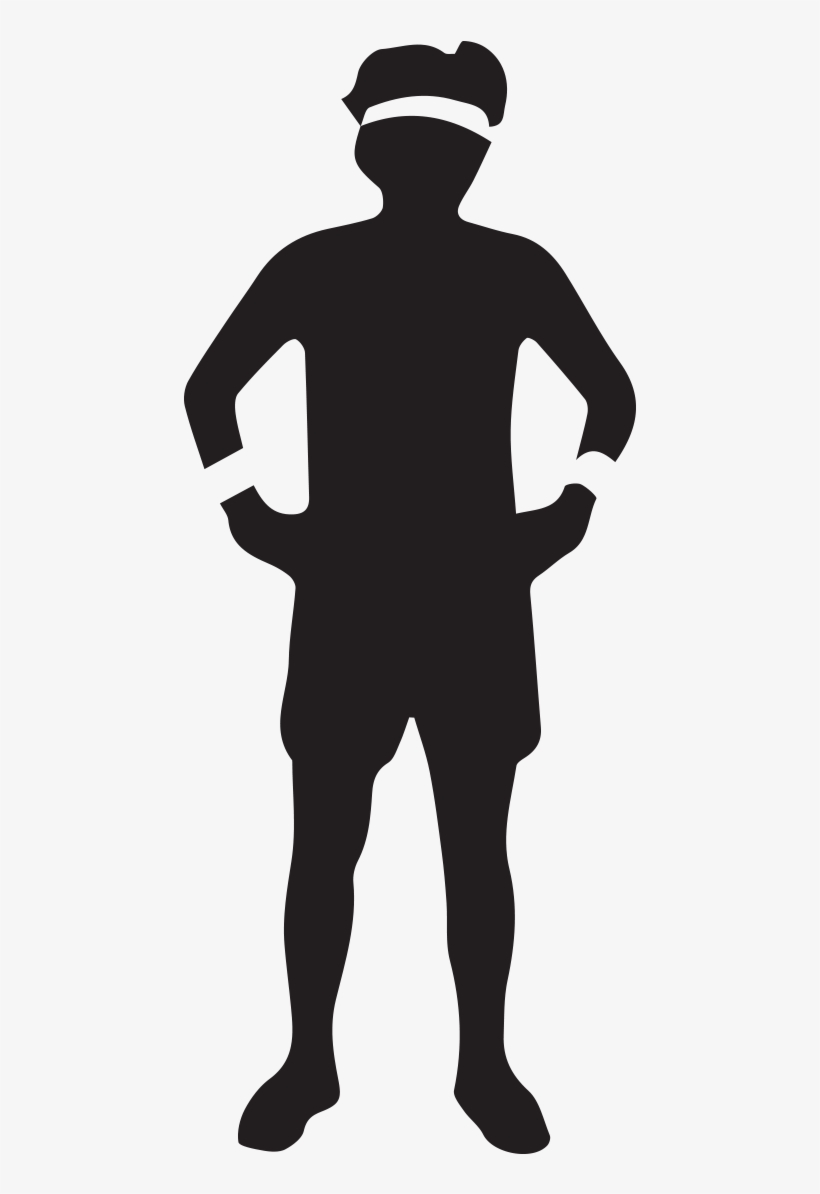 Woman Silhouette Standing Pose, transparent png download