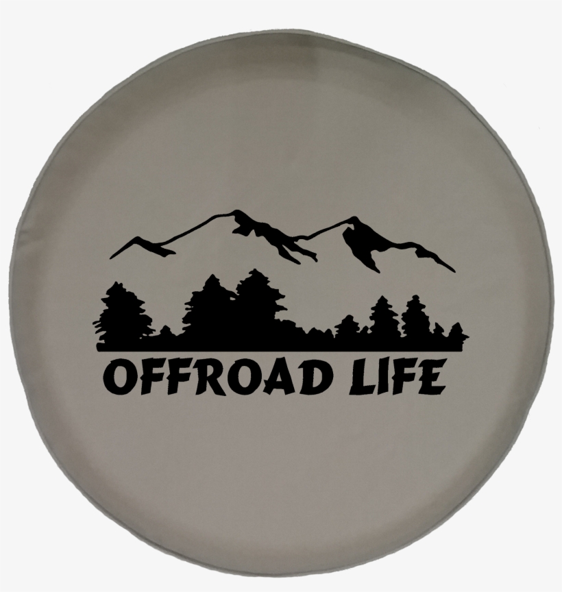 Offroad Life Mountains Tree Wildlife Scenery Offroad - Black And White Mountain Clip Art, transparent png download