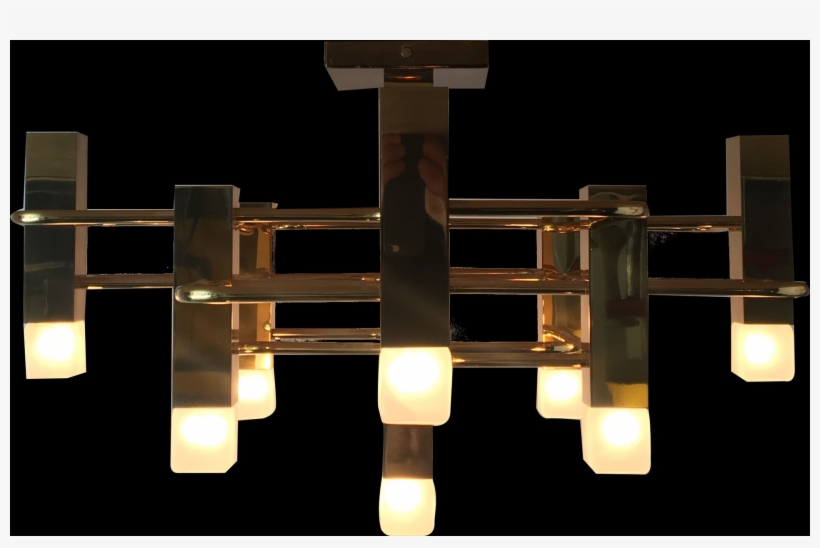 Chandelier By Gaetano Sciolari For Sa Boulanger, 1970s - Ceiling Fixture, transparent png download