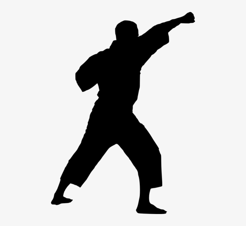 Free Png Karate Silhouette Png Images Transparent - Karate Silhouette Transparent, transparent png download