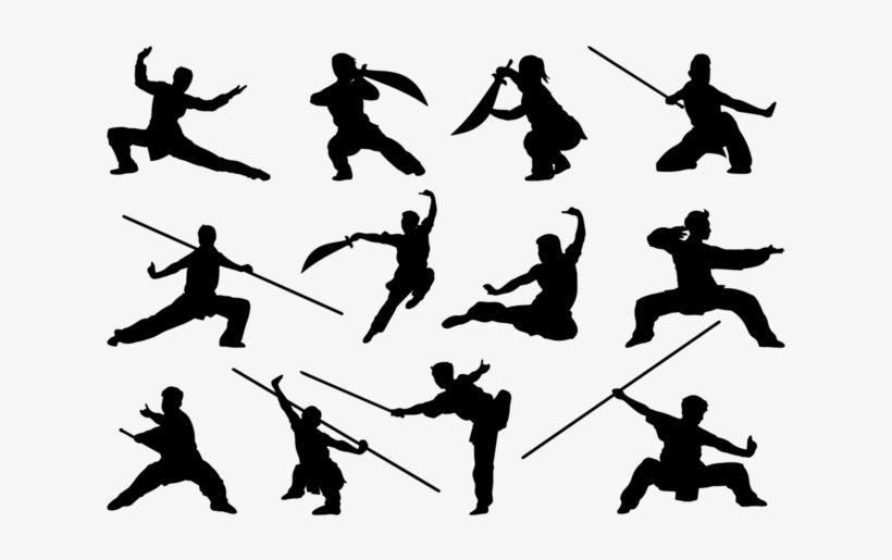 Wushu Silhouette Vector - Wushu Silhouette, transparent png download