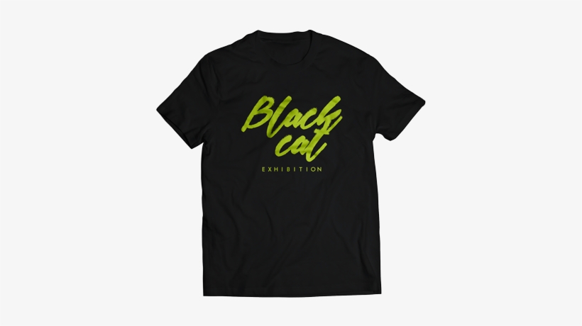 Black Black Cat Silhouette Logo - T-shirt, transparent png download