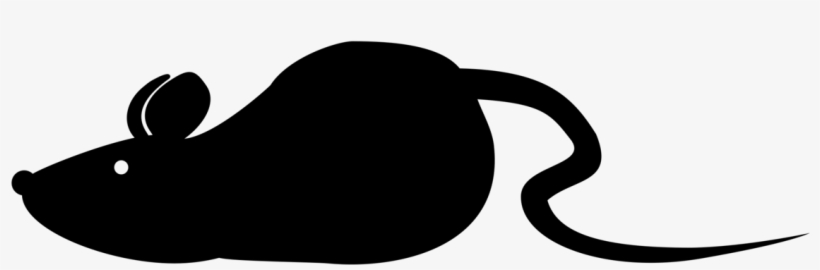 Cat Computer Mouse Silhouette Minnie Mouse - Mouse Silhouette Png, transparent png download