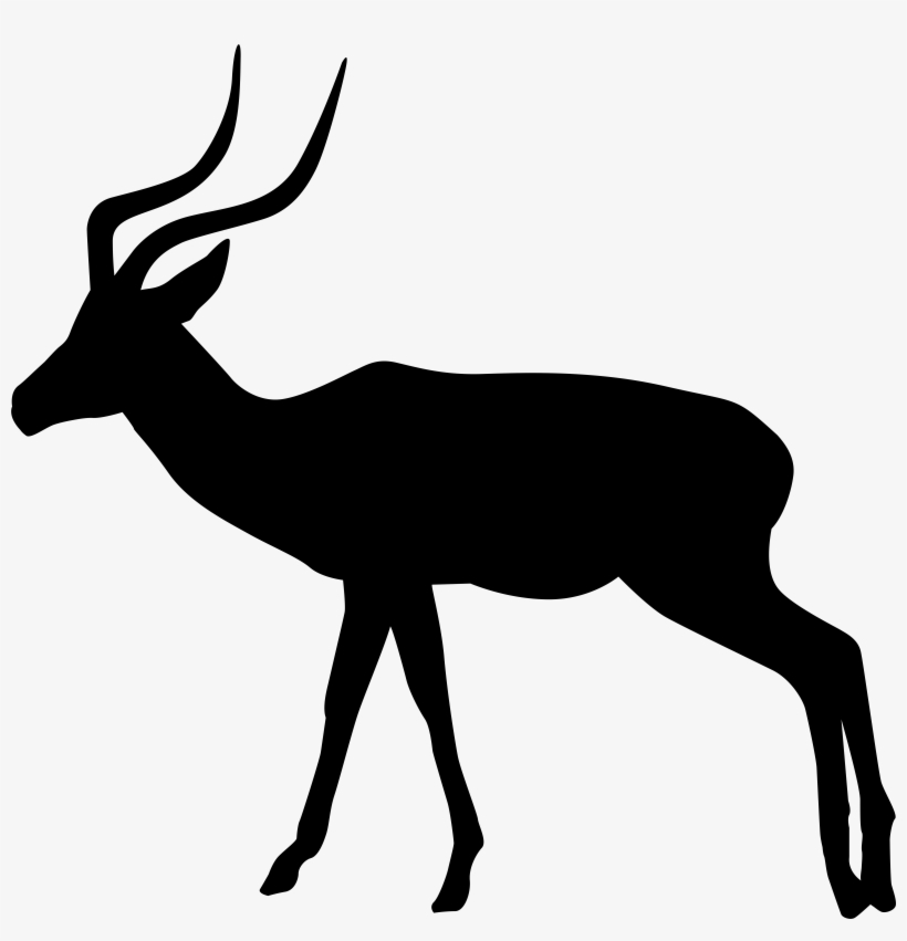 Gazelle Silhouette Png Transparent Clip Art Image, transparent png download