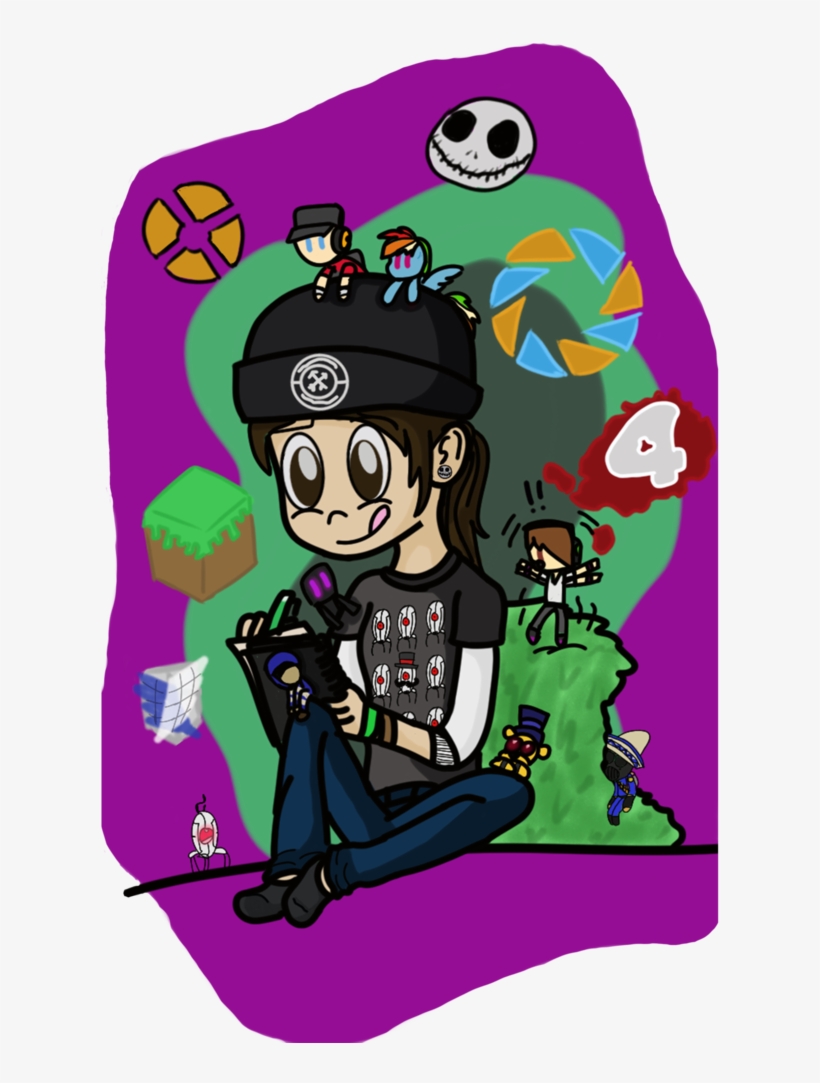 Crossover, Five Nights At Freddy's, Left 4 Dead, Portal - Cartoon, transparent png download