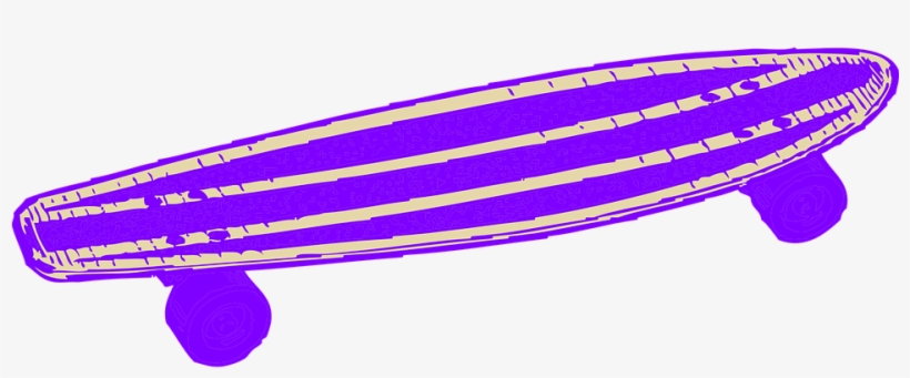 Free Vector Graphic Skateboard Purple Isolated Blue - Skate Board Clipart Png, transparent png download