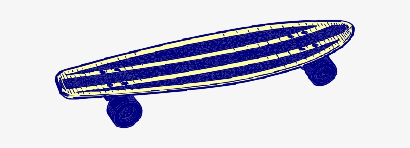 Blue Skateboard At Vector Online - Skateboard Clip Art, transparent png download