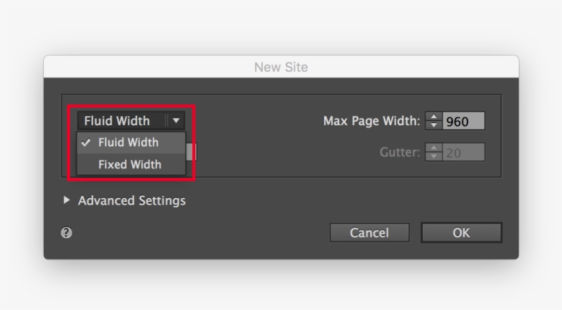 Adobe Muse Fixed Vs - Fluid Width Vs Fixed Width Muse, transparent png download