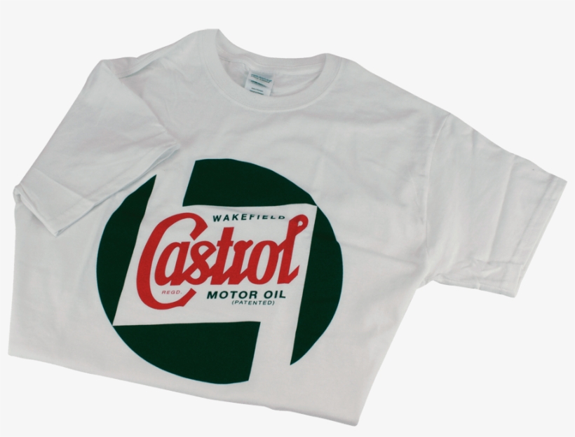 Cotton T Shirt White Cotton T Shirt With Printed Classic - Castrol, transparent png download