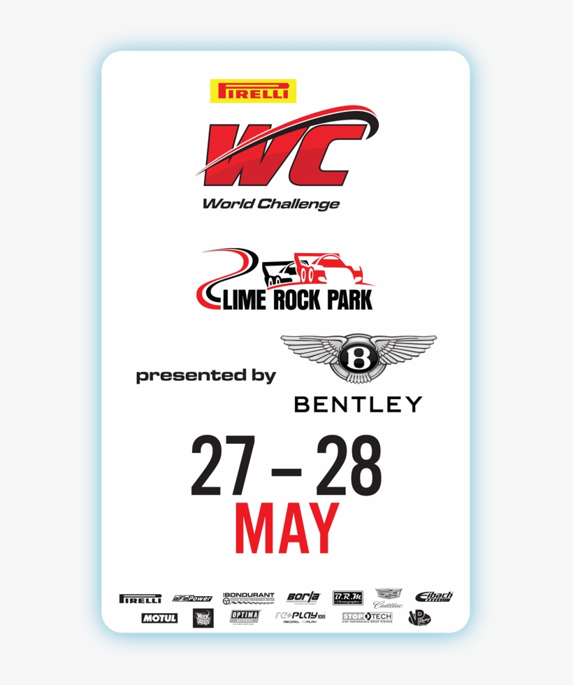Pirelli World Challenge Returns To Race At The Famed - Pirelli World Challenge 2017 Lime Rock Logo, transparent png download