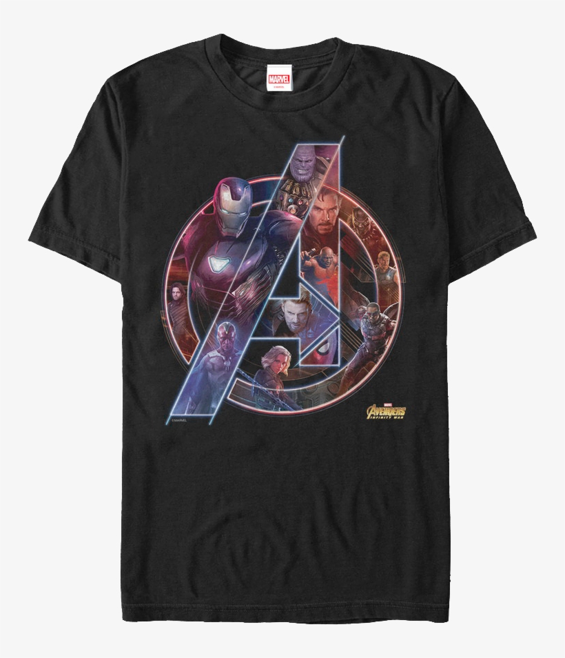 Collage Logo Avengers Infinity War T-shirt - Avengers Infinity War Logo, transparent png download