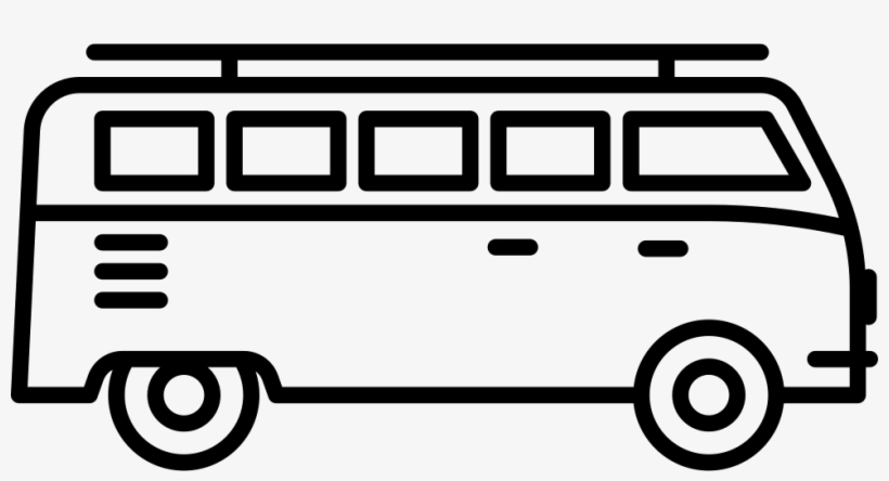 Minivan Facing Right Comments - Black And White Transportation Clipart, transparent png download