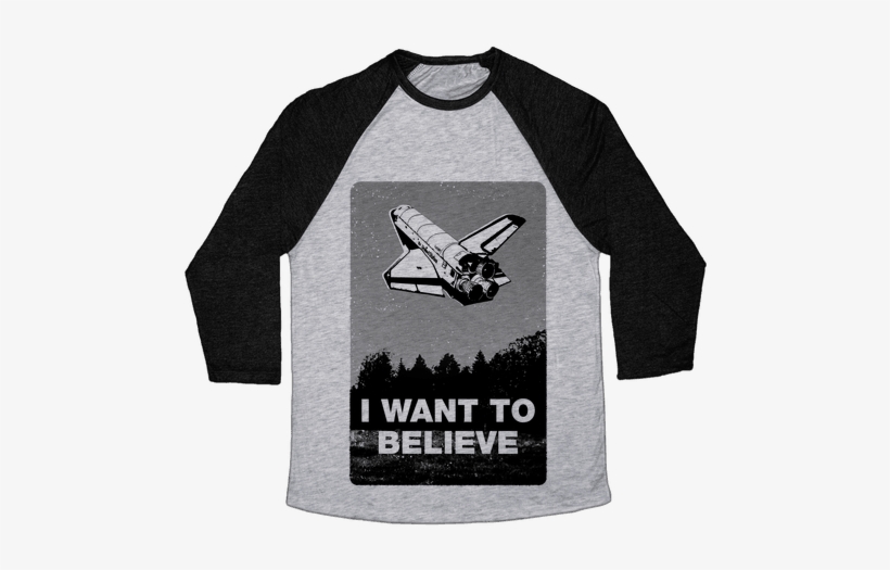 I Want To Believe Baseball Tee - Yoi Pork Cutlet Bowl, transparent png download