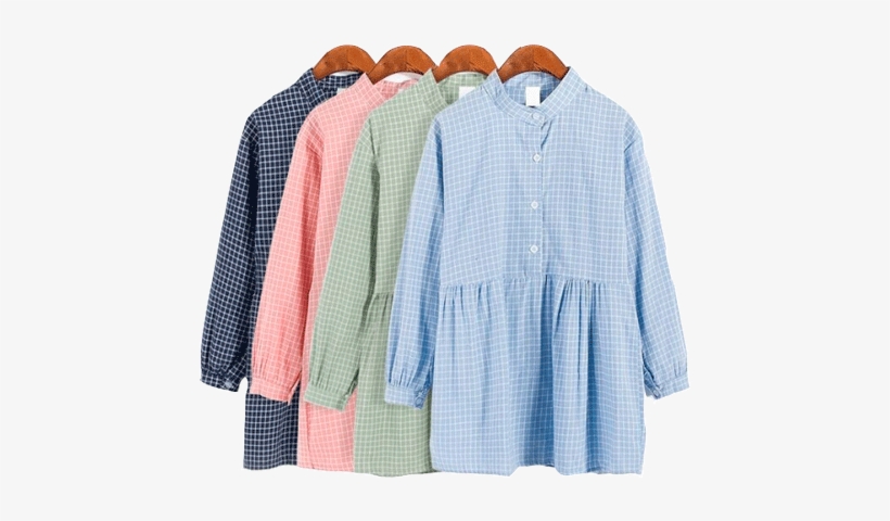 Vintage Style Plaid Longsleeve Dress V=1527358948 - Pastel Clothes Png, transparent png download