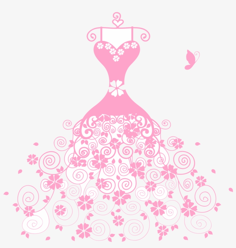 Gown Butterfly 2 - Illustration, transparent png download