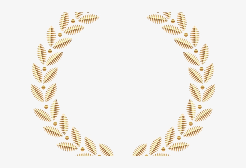 Decorative Line Gold Clipart Png - Golden Wreath Transparent, transparent png download