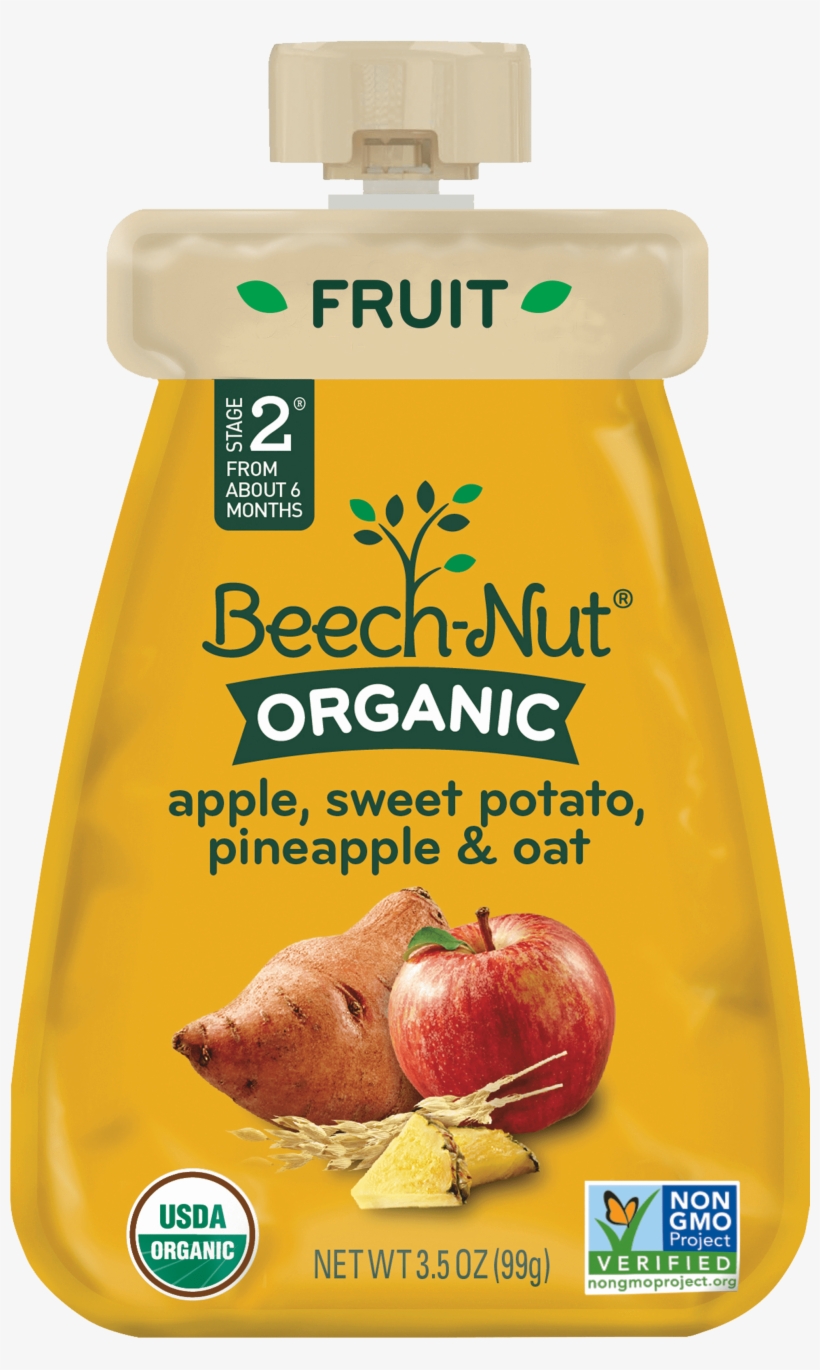 Beech-nut Organic Stage 2 Coldpuree Apple, Sweet Potato,, transparent png download