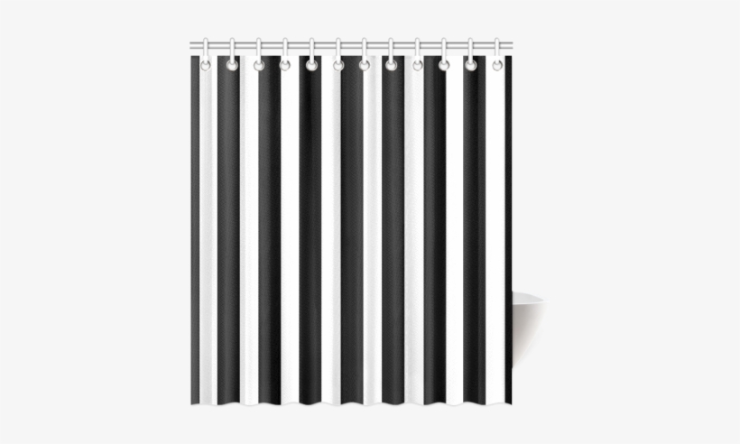 Black And White Stripes Cool Design Shower Curtain - Noe & Zoe Berlin Playmat Retangle Black Stars &, transparent png download