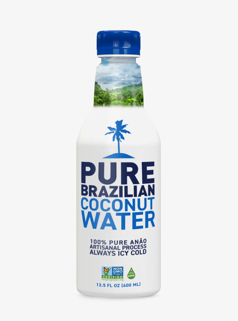 With Pure Brazilian Coconut Water Enjoy No Artificial - Pure Brazilian Coconut Water, transparent png download