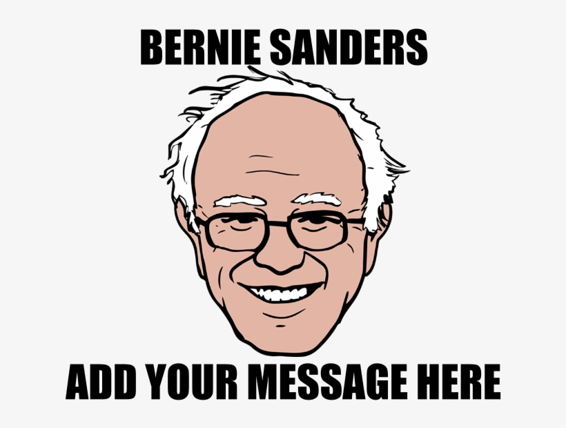 Favorite - Personalized Bernie Sanders Cartoon Face Tote Bag,, transparent png download