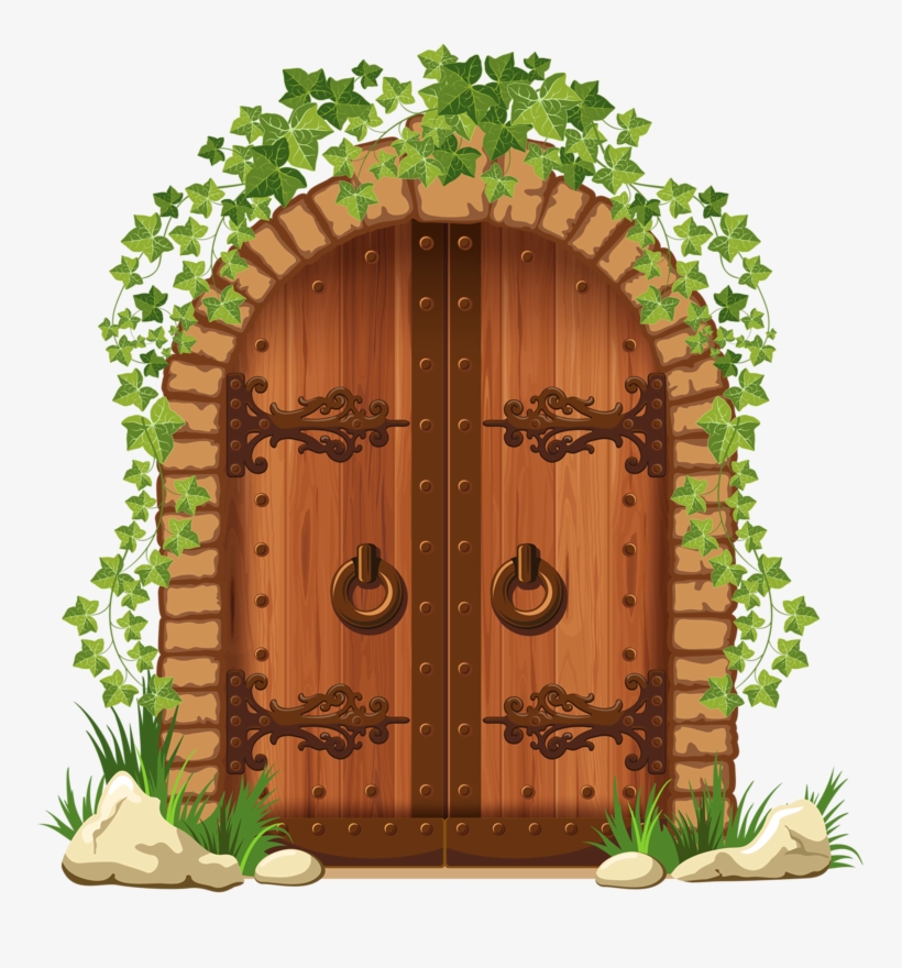 Imagens Clipart, Artesanatos Gerais, Figurinhas, Telhados, - Door With Ivy, transparent png download