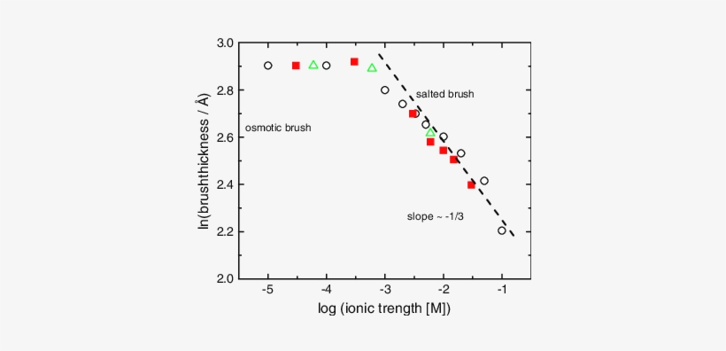 Double-logarithmic Plot Of The Brush Thickness Versus - Sodium Chloride, transparent png download