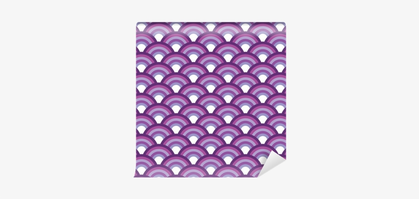Japanese Fish Scales Seamless Vector Texture Wall Mural - Circle, transparent png download