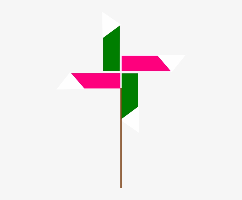 How To Set Use Pink And Green Pinwheel Svg Vector - Green, transparent png download