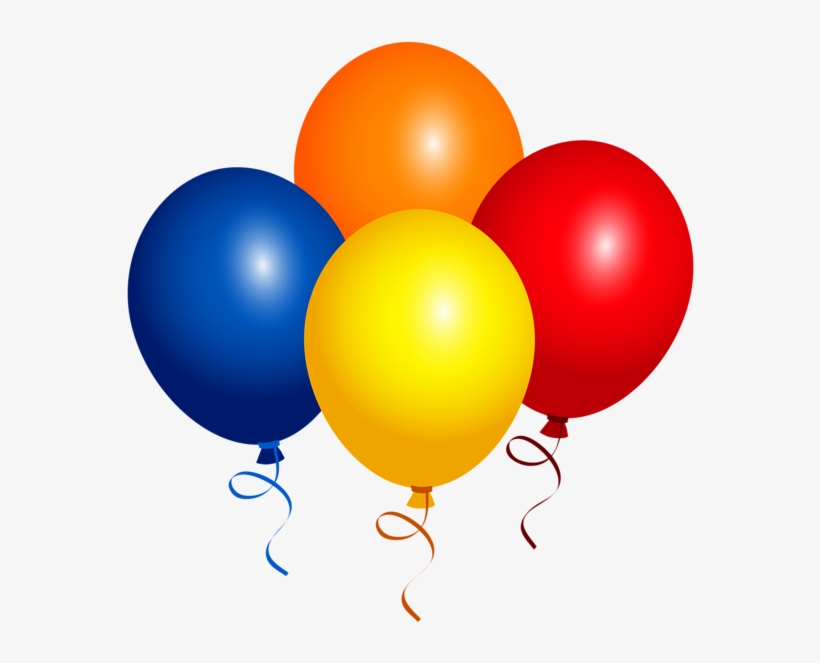 Four Balloons Png Clipart Image - Four Balloons Png, transparent png download
