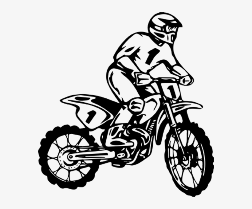 Small - Style And Apply Dirt Bike Rider Wall Decal, transparent png download