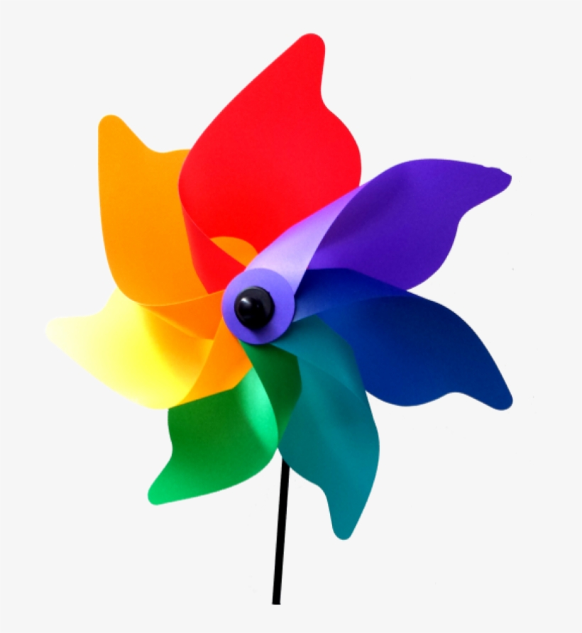 8" Rainbow Poly Petal Spinner - Whirligig, transparent png download