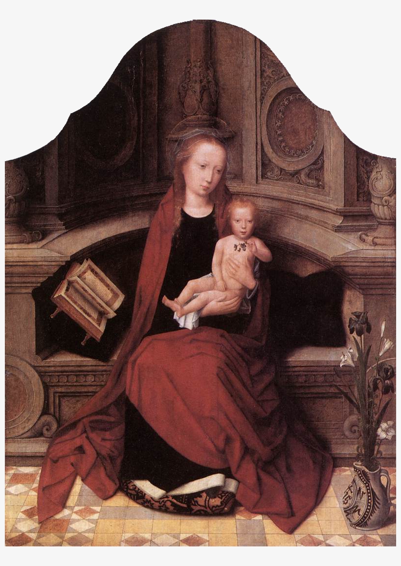 Virgin And Child Enthroned - Thronende Maria Mit Dem Kind, transparent png download