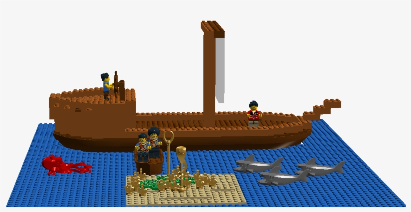 Lego Pirate Boat - Steamboat, transparent png download
