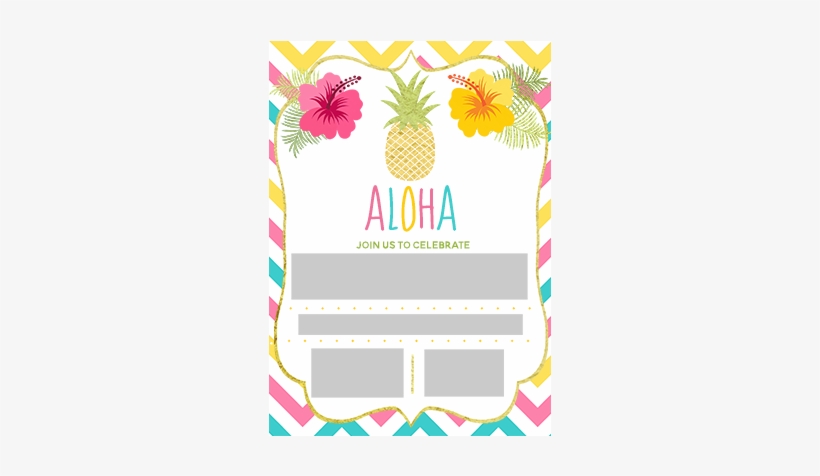 Error Message - Aloha, Birthday Party Invitations, Girls, Rainbow,, transparent png download