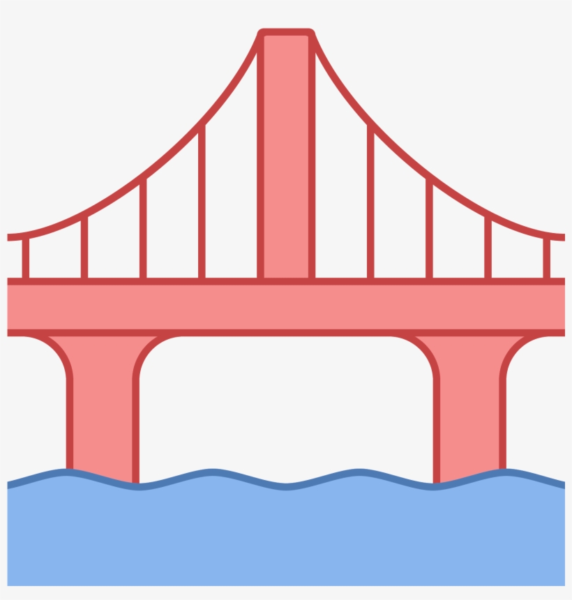 This Image Is Depicting A Sturdy Bridge Over A Body, transparent png download