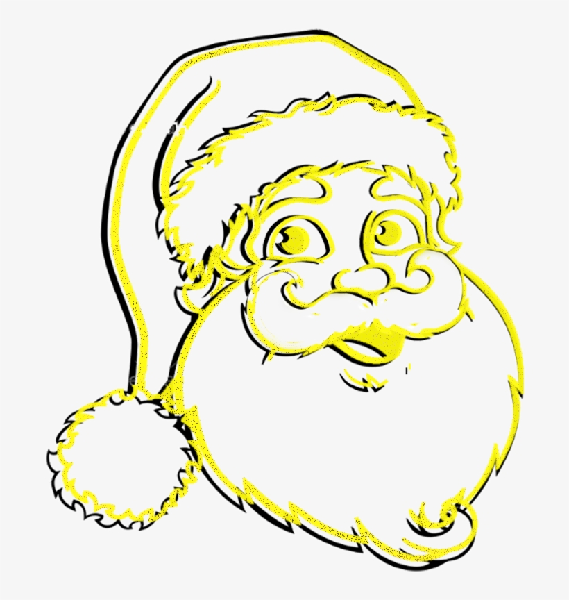 Christmas Santa Claus Golden Mask - Christmas Day, transparent png download