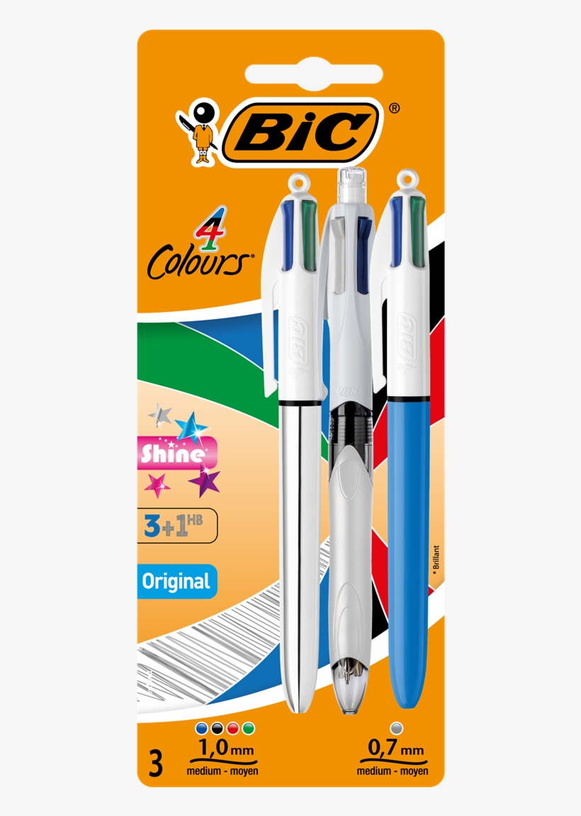 Bic Bolígrafo 4 Color Tinta Pastel Blist 80 Gr, transparent png download