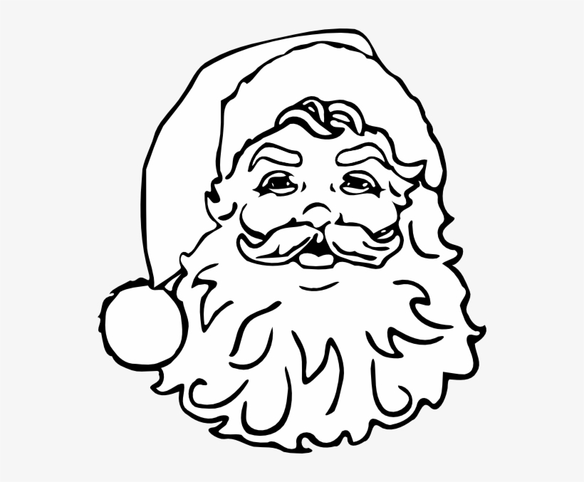 Santa No Color Svg Clip Arts 546 X 597 Px, transparent png download