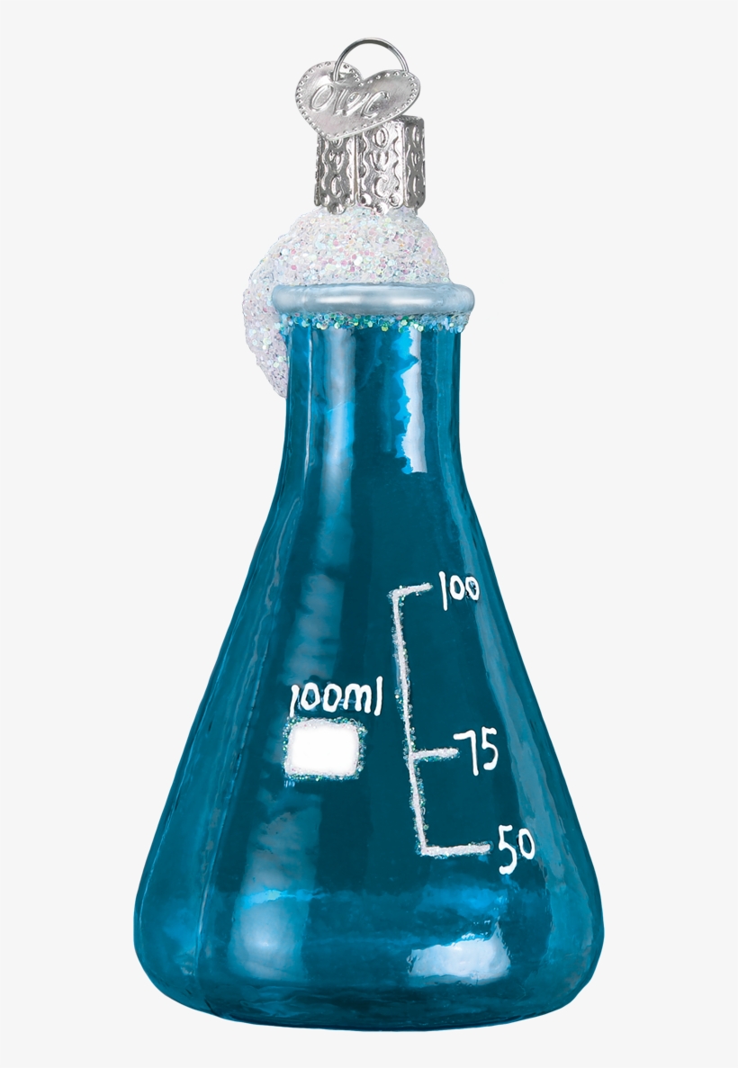 Laboratory Science Beaker Glass Ornament - Bichon Frise Glass Ornament By Old World Christmas, transparent png download