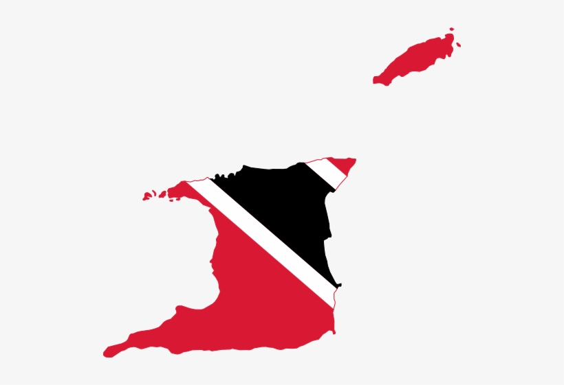 Flag-map Of Trinidad And Tobago - Trinidad And Tobago Flag Map, transparent png download