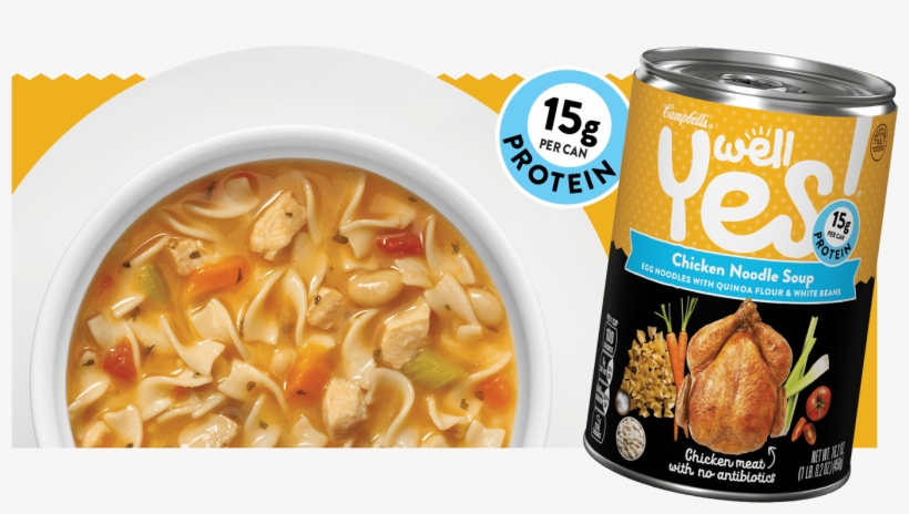Chicken Noodle - Campbells Well Yes! Soup, Chicken Noodle - 16.2 Oz, transparent png download