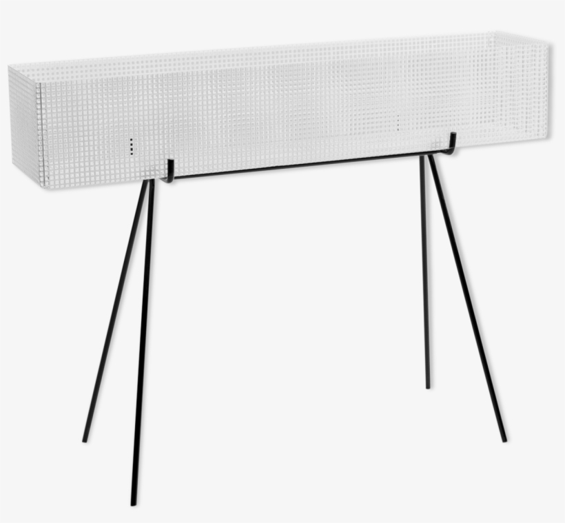 Carries Metal Perforated White Plant - Folding Table, transparent png download
