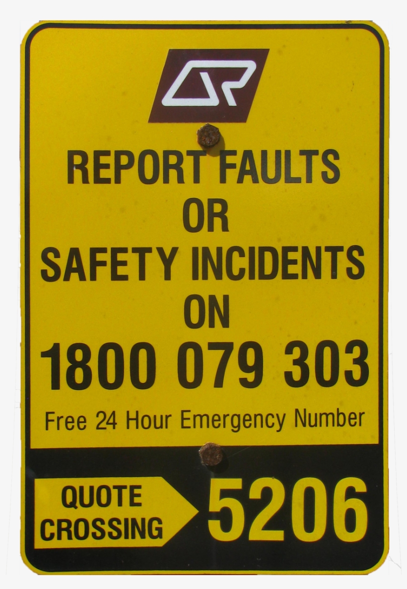 Qr National Rail Crossing Sign - Qr National, transparent png download