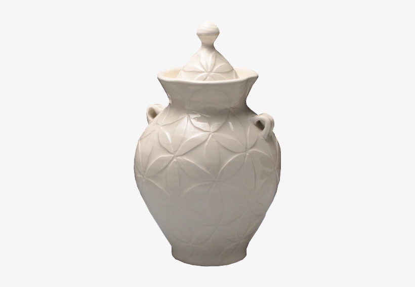 Individual White Petals Porcelain Cremation Urn - Pottery, transparent png download