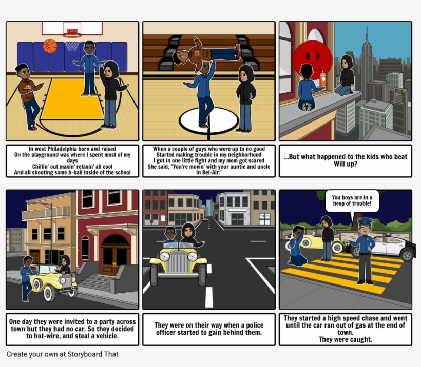 The Fresh Prince Bullies - Storyboard, transparent png download