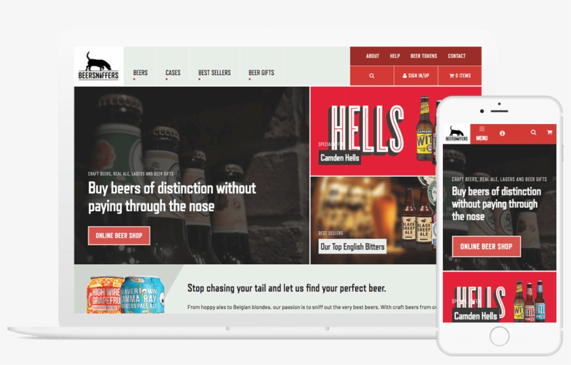 E-commerce Website For Beer Seller - Website, transparent png download
